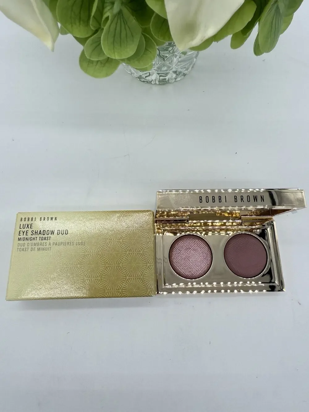 Bobbi Brown Luxe Eye Shadow Duo Midnight Toast 0.05oz Each